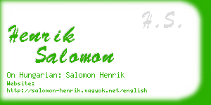 henrik salomon business card